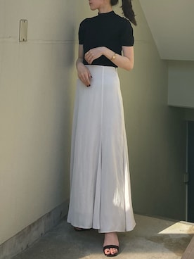 「skirt」｜「アイテム（サンダル）」を使った、𝘼𝙕𝙐𝙎𝘼さん（レディース・153cm）の夏コーディネート