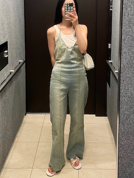 「ZARA（ザラ）のアイテム（オールインワン・サロペット）」を使った、𝘼𝙕𝙐𝙎𝘼さん（レディース・153cm）の夏コーディネート