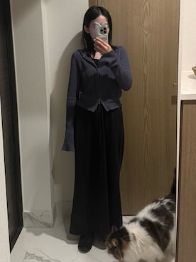 「COOME（コーメ）のアイテム（トップス、パープル系）」を使った、𝘼𝙕𝙐𝙎𝘼さん（レディース・153cm）の春コーディネート