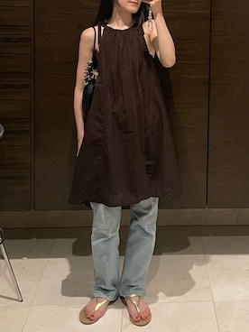 「Tu es mon TRESOR（トゥ エ モン トレゾア）のアイテム」を使った、𝘼𝙕𝙐𝙎𝘼さん（レディース・153cm）の夏コーディネート