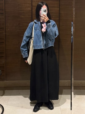 「CHARLES & KEITH（チャールズ & キース）のアイテム（ブーツ）」を使った、𝘼𝙕𝙐𝙎𝘼さん（レディース・153cm）の秋コーディネート