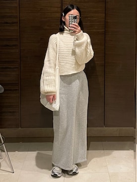 「SIWEM（シウム）のアイテム」を使った、𝘼𝙕𝙐𝙎𝘼さん（レディース・153cm）の冬コーディネート