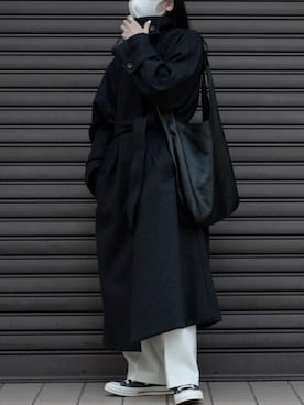 「gray」｜「アイテム（ジャケット/アウター）」を使った、𝘼𝙕𝙐𝙎𝘼さん（レディース・153cm）の冬コーディネート