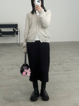 「Lexx Finger Marcheのアイテム（トップス、グレー系）」を使った、𝘼𝙕𝙐𝙎𝘼さん（レディース・153cm）の春コーディネート