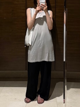 「UNIQLO（ユニクロ）のアイテム（ワンピース/ドレス）」を使った、𝘼𝙕𝙐𝙎𝘼さん（レディース・153cm）の夏コーディネート