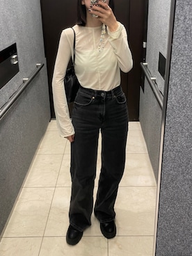 「BLACK BY MOUSSY（ブラックバイマウジー）のアイテム」を使った、𝘼𝙕𝙐𝙎𝘼さん（レディース・153cm）の秋コーディネート