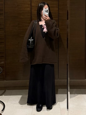 「Moia（モイア）のアイテム」を使った、𝘼𝙕𝙐𝙎𝘼さん（レディース・153cm）の秋コーディネート