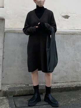 「LIDNM（リドム）のアイテム（トートバッグ）」を使った、𝘼𝙕𝙐𝙎𝘼さん（レディース・153cm）の秋コーディネート