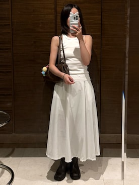 「MANGO（マンゴ）のアイテム」を使った、𝘼𝙕𝙐𝙎𝘼さん（レディース・153cm）の夏コーディネート