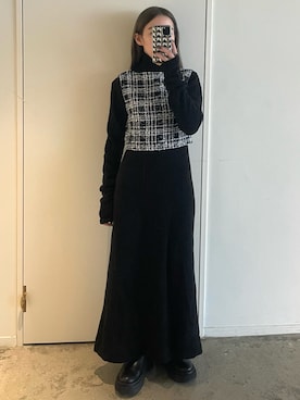 「SIWEM（シウム）のアイテム（リング）」を使った、𝘼𝙕𝙐𝙎𝘼さん（レディース・153cm）の冬コーディネート