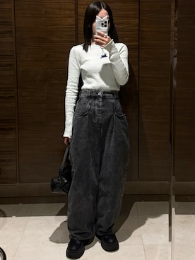 「EMMEL REFINES（エメルリファインズ）のアイテム」を使った、𝘼𝙕𝙐𝙎𝘼さん（レディース・153cm）の冬コーディネート