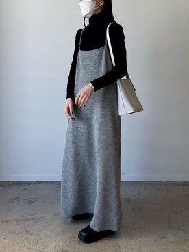 「gray」｜𝘼𝙕𝙐𝙎𝘼さん（レディース・153cm）の冬コーディネート