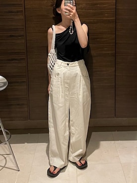 「TYPESERVICE（タイプサービス）のアイテム」を使った、𝘼𝙕𝙐𝙎𝘼さん（レディース・153cm）の夏コーディネート