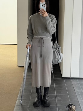 「yo BIOTOP（ヨービオトープ）のアイテム」を使った、𝘼𝙕𝙐𝙎𝘼さん（レディース・153cm）の春コーディネート