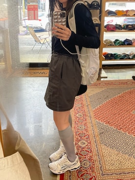 「yo BIOTOP（ヨービオトープ）のアイテム」を使った、𝘼𝙕𝙐𝙎𝘼さん（レディース・153cm）の春コーディネート