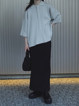 「skirt」｜「アイテム（ブーツ）」を使った、𝘼𝙕𝙐𝙎𝘼さん（レディース・153cm）の秋コーディネート