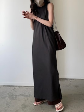 「Gabriela Coll Garments（ガブリエラコールガーメンツ）のアイテム（ワンピース/ドレス）」を使った、𝘼𝙕𝙐𝙎𝘼さん（レディース・153cm）の夏コーディネート