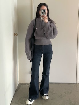 「LOW CLASSIC（ロウ　クラシック）のアイテム」を使った、𝘼𝙕𝙐𝙎𝘼さん（レディース・153cm）の冬コーディネート