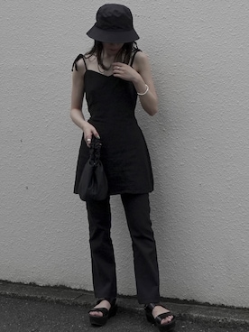 「pants」｜「アイテム（帽子）」を使った、𝘼𝙕𝙐𝙎𝘼さん（レディース・153cm）の秋コーディネート