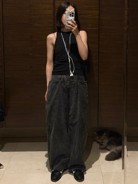 「ISABEL MARANT（イザベルマラン）のアイテム（パンツ）」を使った、𝘼𝙕𝙐𝙎𝘼さん（レディース・153cm）の夏コーディネート