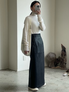 「SIWEM（シウム）のアイテム（リング）」を使った、𝘼𝙕𝙐𝙎𝘼さん（レディース・153cm）の秋コーディネート