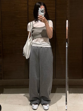 「白T」｜𝘼𝙕𝙐𝙎𝘼さん（レディース・153cm）の秋コーディネート