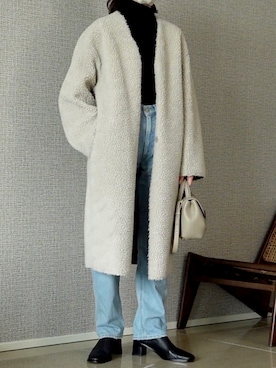 「Tu es mon TRESOR（トゥ エ モン トレゾア）のアイテム」を使った、𝘼𝙕𝙐𝙎𝘼さん（レディース・153cm）の冬コーディネート