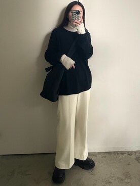 「Weekend Max Mara（ウイークエンドマックスマーラ）のアイテム」を使った、𝘼𝙕𝙐𝙎𝘼さん（レディース・153cm）の冬コーディネート