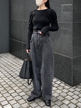 styling レースアップラメニットプルオーバー styling/（スタイリング）の「レースアップラメニットプルオーバー