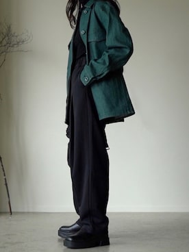 「pants」｜「アイテム（ジャケット/アウター）」を使った、𝘼𝙕𝙐𝙎𝘼さん（レディース・153cm）の秋コーディネート