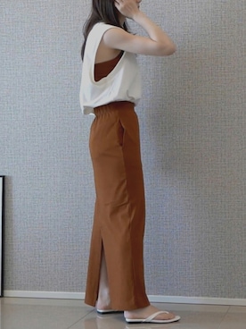 「skirt」｜「アイテム（サンダル）」を使った、𝘼𝙕𝙐𝙎𝘼さん（レディース・153cm）の夏コーディネート