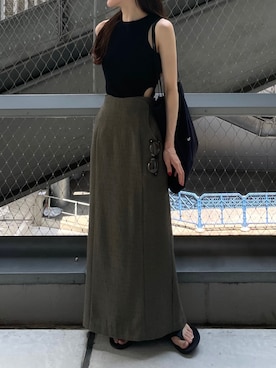 「GARRETT LEIGHT（ギャレットレイト）のアイテム」を使った、𝘼𝙕𝙐𝙎𝘼さん（レディース・153cm）の夏コーディネート