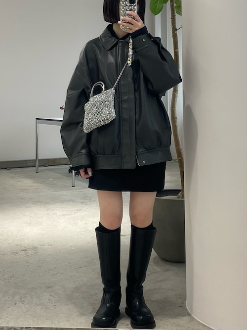 SIWEM（シウム）の「FAUX LEATHER BLOUSON（ブルゾン）」 - WEAR