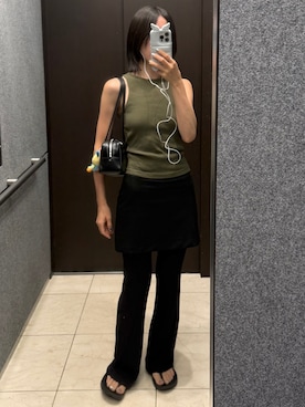 「OOFOS（ウーフォス）のアイテム」を使った、𝘼𝙕𝙐𝙎𝘼さん（レディース・153cm）の夏コーディネート