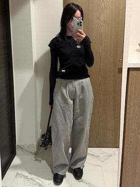 「H&M（エイチ・アンド・エム）のアイテム（トップス）」を使った、𝘼𝙕𝙐𝙎𝘼さん（レディース・153cm）の春コーディネート
