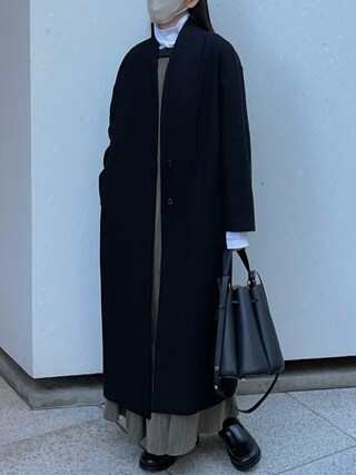 SIWEM（シウム）の「SUPER FINE WOOL KIMONO COAT（ノーカラー