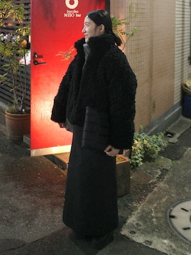 「BLACK BY MOUSSY（ブラックバイマウジー）のアイテム」を使った、𝘼𝙕𝙐𝙎𝘼さん（レディース・153cm）の冬コーディネート