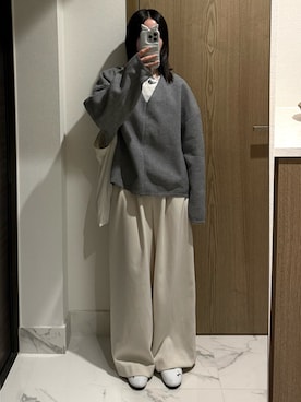 「ZARA（ザラ）のアイテム（トップス、グレー系）」を使った、𝘼𝙕𝙐𝙎𝘼さん（レディース・153cm）の春コーディネート
