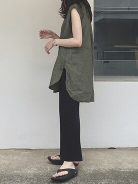 「skirt」｜「アイテム（サンダル）」を使った、𝘼𝙕𝙐𝙎𝘼さん（レディース・153cm）の夏コーディネート