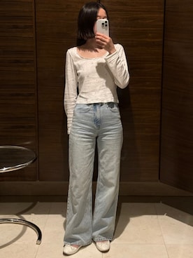 「H&M（エイチ・アンド・エム）のアイテム（パンプス）」を使った、𝘼𝙕𝙐𝙎𝘼さん（レディース・153cm）の春コーディネート