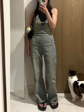 「アイテム（オールインワン・サロペット）」を使った、𝘼𝙕𝙐𝙎𝘼さん（レディース・153cm）の夏コーディネート