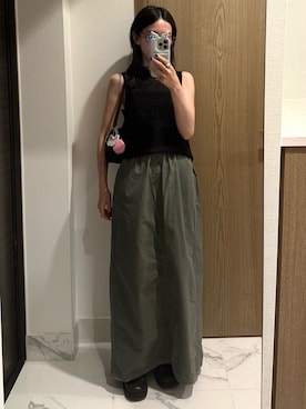 「MANGO（マンゴ）のアイテム」を使った、𝘼𝙕𝙐𝙎𝘼さん（レディース・153cm）の夏コーディネート
