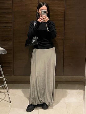 「BLACK BY MOUSSY（ブラックバイマウジー）のアイテム」を使った、𝘼𝙕𝙐𝙎𝘼さん（レディース・153cm）の春コーディネート