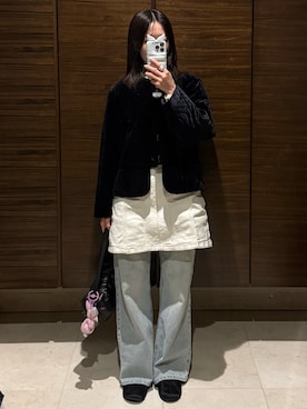 「H&M（エイチ・アンド・エム）のアイテム（パンツ）」を使った、𝘼𝙕𝙐𝙎𝘼さん（レディース・153cm）の春コーディネート