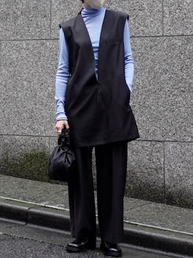 「MEER.（メーア）のアイテム」を使った、𝘼𝙕𝙐𝙎𝘼さん（レディース・153cm）の冬コーディネート