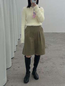 「H&M（エイチ・アンド・エム）のアイテム（トップス）」を使った、𝘼𝙕𝙐𝙎𝘼さん（レディース・153cm）の冬コーディネート