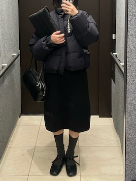 「GYMPHLEX（ジムフレックス）のアイテム（ジャケット/アウター）」を使った、𝘼𝙕𝙐𝙎𝘼さん（レディース・153cm）の冬コーディネート