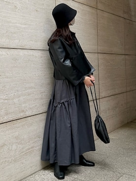 「SNIDEL（スナイデル）のアイテム（ワンピース/ドレス）」を使った、𝘼𝙕𝙐𝙎𝘼さん（レディース・153cm）の秋コーディネート