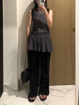 「OYOIのアイテム（トップス、パープル系）」を使った、𝘼𝙕𝙐𝙎𝘼さん（レディース・153cm）の夏コーディネート