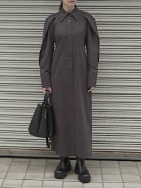 「BROWN」｜「アイテム（ブーツ）」を使った、𝘼𝙕𝙐𝙎𝘼さん（レディース・153cm）の秋コーディネート
